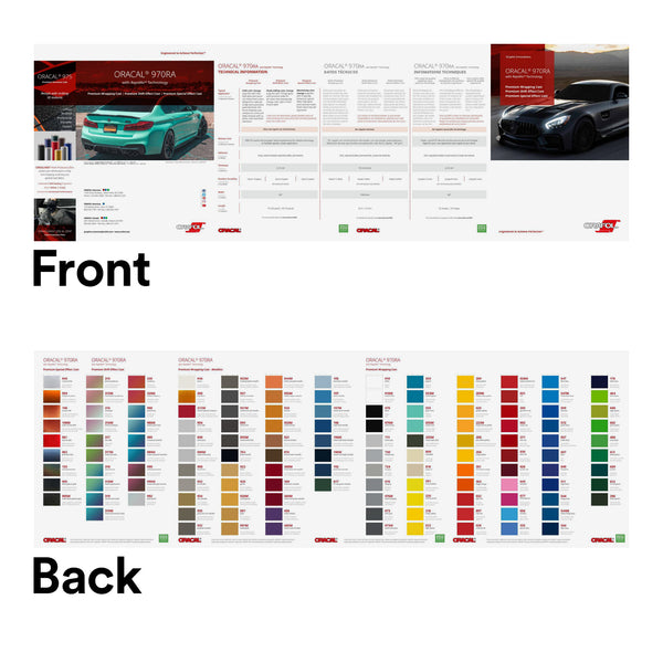 Oracal Orafol 970RA RapidAir Technology Color Charts Guide Vinyl Sample Booklet