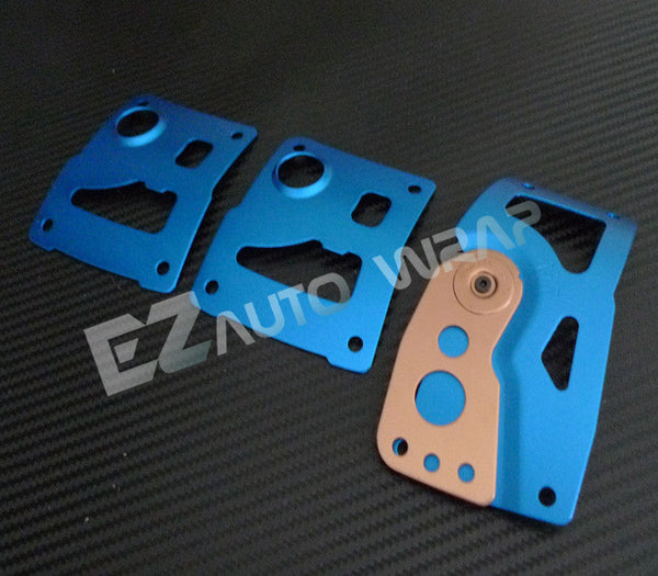 Racing Adjustable Auto Pedal Set (Blue / Gold / Silver)
