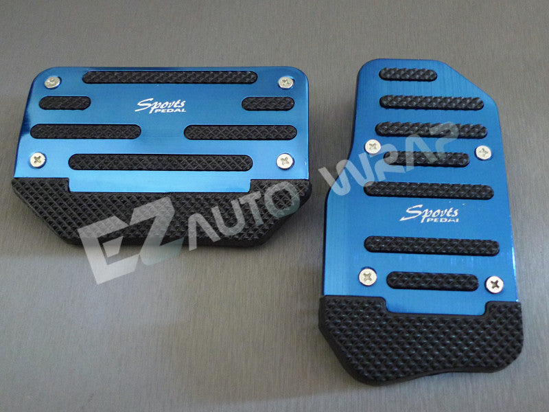 auto pedale kaufen Universal Aluminum Auto Pedal Set (Blue / Red / Silver) – EzAuto Wrap