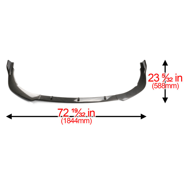 3pcs Front Bumper Lip for Toyota Camry 2018-2019 SE XSE PC-89628 (Carbon Fiber Textured Black / Gloss Black / Matte Black)