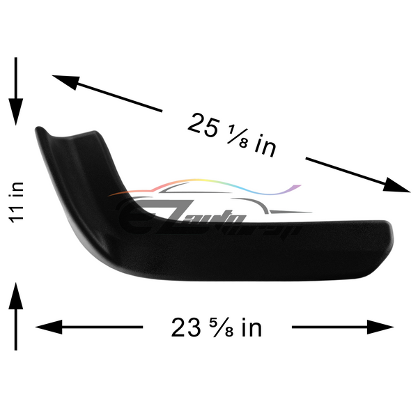 Universal Front Bumper Splitter Matte Black  PC-BLS09PU
