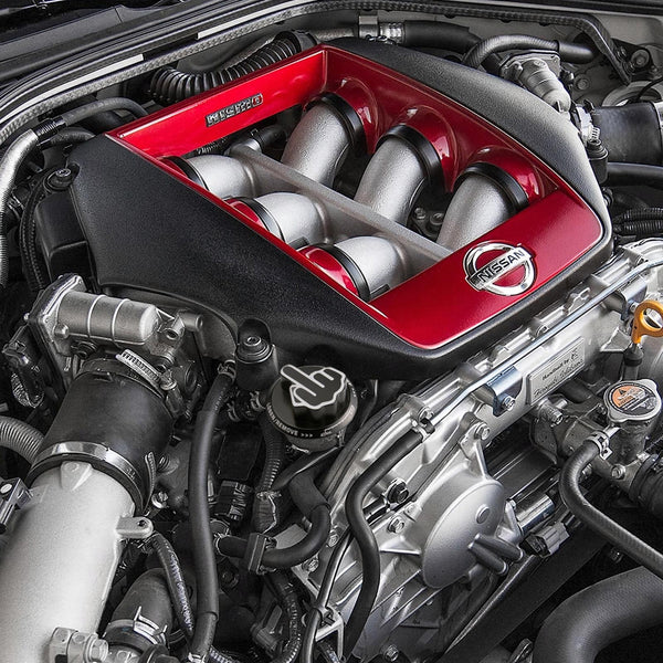 Middle Finger Engine Oil Filter Tank Cap For Nissan (Black / Blue / Gold / Red / Silver)