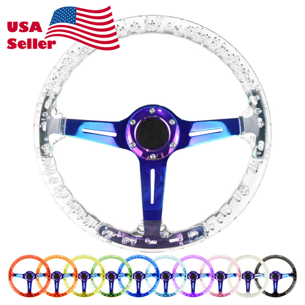 Crystal Steering Wheel PC-ST17 (Black / Blue / Glow / Green / Orange / Pink / Purple / Red / Teal / Clear / Yellow)