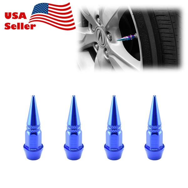 Long Spike Valve Cap TVC20 (Black / Blue / Bronze / Champagne Gold / Gold / Green / Gunmetal Gray / Neo Chrome / Purple / Red / Silver)