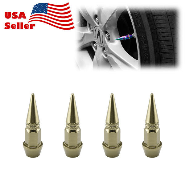 Long Spike Valve Cap TVC20 (Black / Blue / Bronze / Champagne Gold / Gold / Green / Gunmetal Gray / Neo Chrome / Purple / Red / Silver)