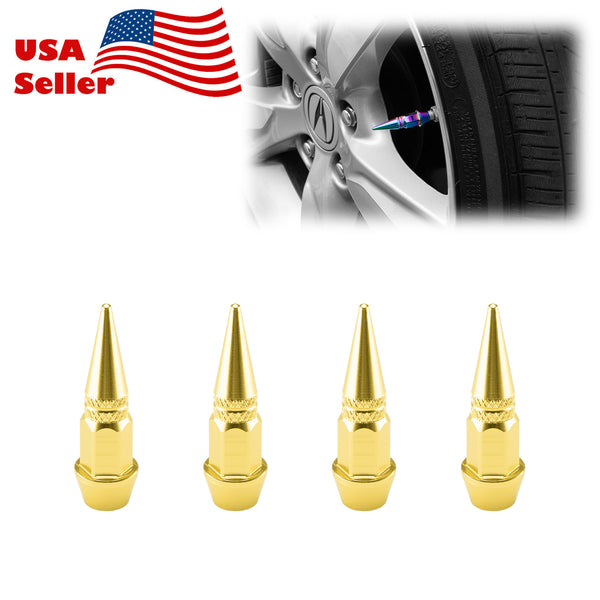 Long Spike Valve Cap TVC20 (Black / Blue / Bronze / Champagne Gold / Gold / Green / Gunmetal Gray / Neo Chrome / Purple / Red / Silver)