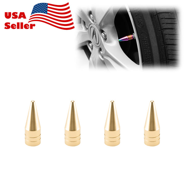 Long Spike Tire Valve Cap TVC29 (Black / Blue / Bronze / Champagne Gold / Gold / Green / Gunmetal Gray / Neo Chrome / Purple / Red / Silver)