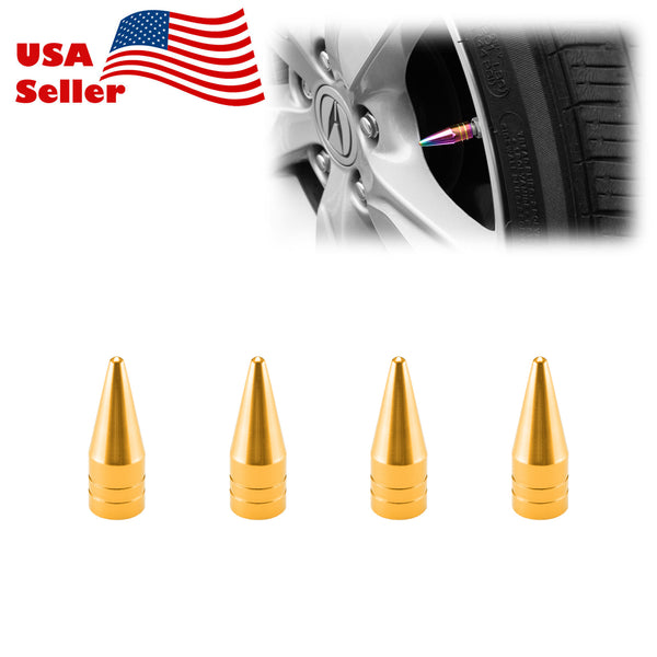 Long Spike Tire Valve Cap TVC29 (Black / Blue / Bronze / Champagne Gold / Gold / Green / Gunmetal Gray / Neo Chrome / Purple / Red / Silver)