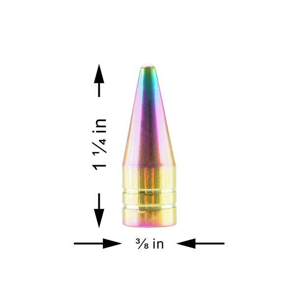 Long Spike Tire Valve Cap TVC29 (Black / Blue / Bronze / Champagne Gold / Gold / Green / Gunmetal Gray / Neo Chrome / Purple / Red / Silver)