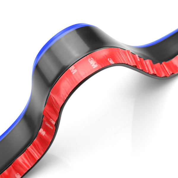 Front Bumper Rubber Lip 2 Tone Colors (Blue Black / Red Black / White Black)