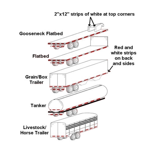 Reflective Safety Checker Tape Strip (1 Foot Per Strip)