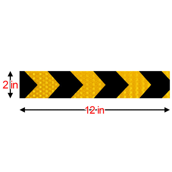 Reflective Safety Arrow Tape Strip (1 Foot Per Strip)
