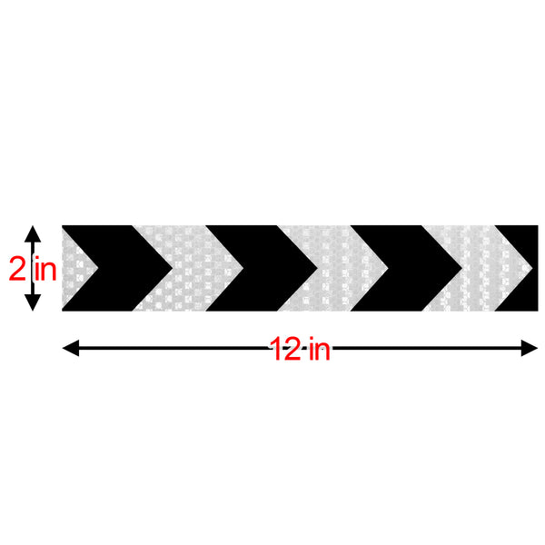 Reflective Safety Arrow Tape Strip (1 Foot Per Strip)