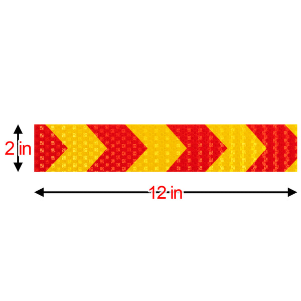 Reflective Safety Arrow Tape Strip (1 Foot Per Strip)