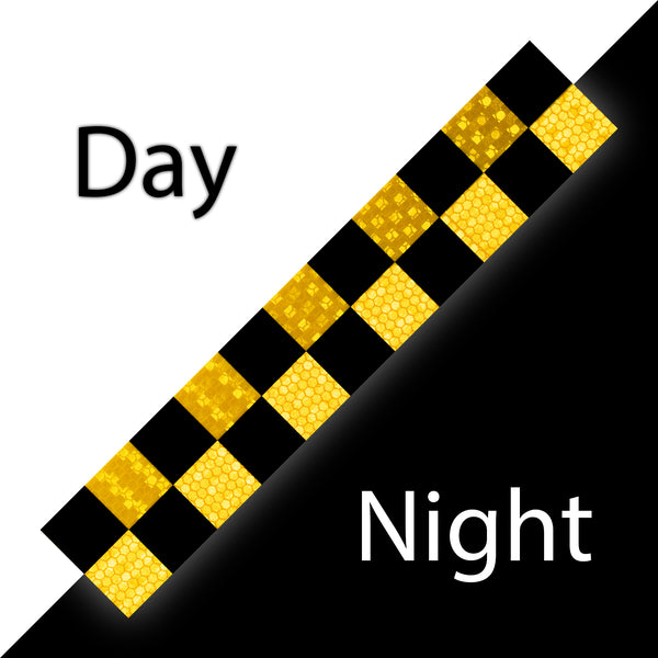 Reflective Safety Checker Tape Strip (1 Foot Per Strip)