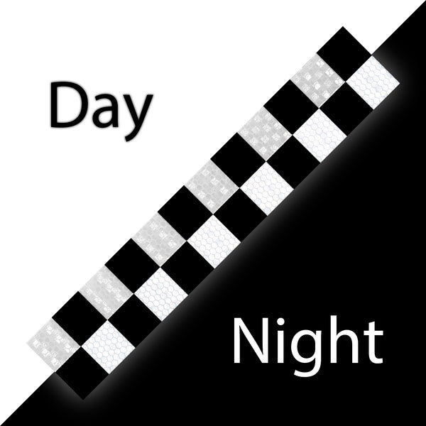 Reflective Safety Checker Tape Strip (1 Foot Per Strip)