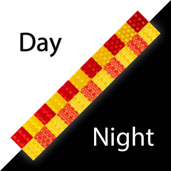 Reflective Safety Checker Tape Strip (1 Foot Per Strip)