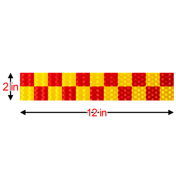 Reflective Safety Checker Tape Strip (1 Foot Per Strip)