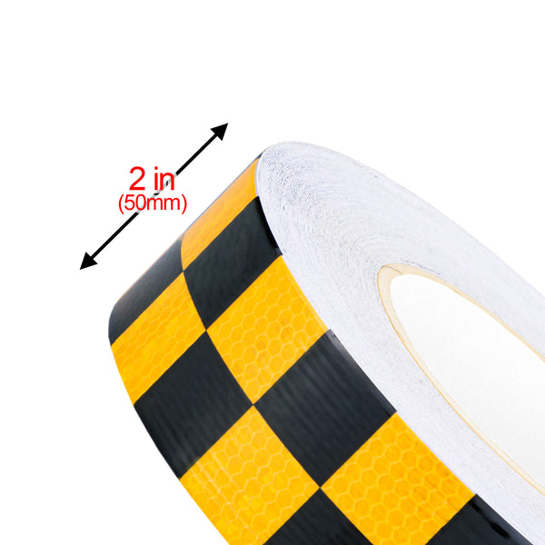 Reflective Safety Checker Tape 2 Inches x 120 Feet