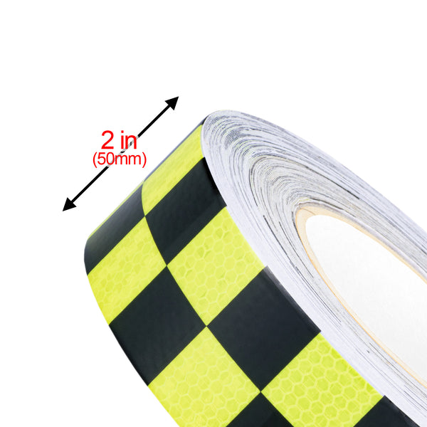 Reflective Safety Checker Tape 2 Inches x 120 Feet