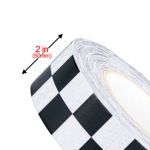 Reflective Safety Checker Tape 2 Inches x 120 Feet