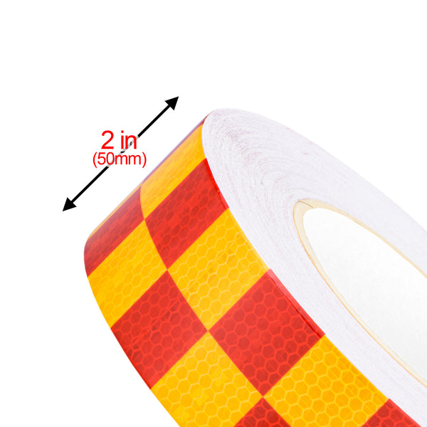 Reflective Safety Checker Tape 2 Inches x 120 Feet