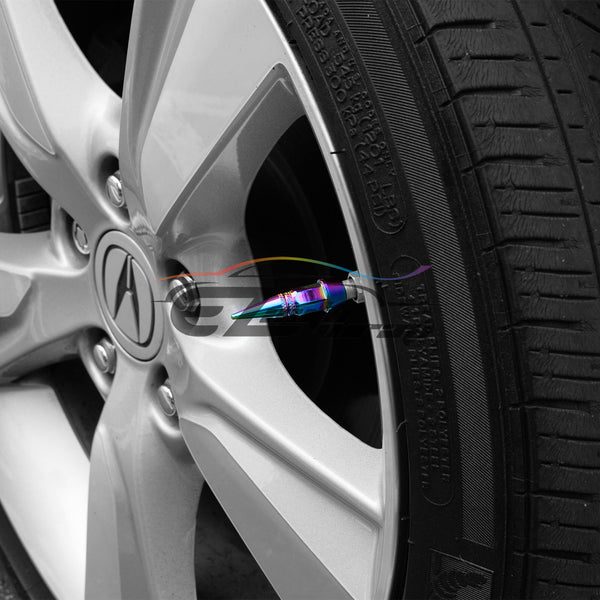 Long Spike Valve Cap TVC20 (Black / Blue / Bronze / Champagne Gold / Gold / Green / Gunmetal Gray / Neo Chrome / Purple / Red / Silver)