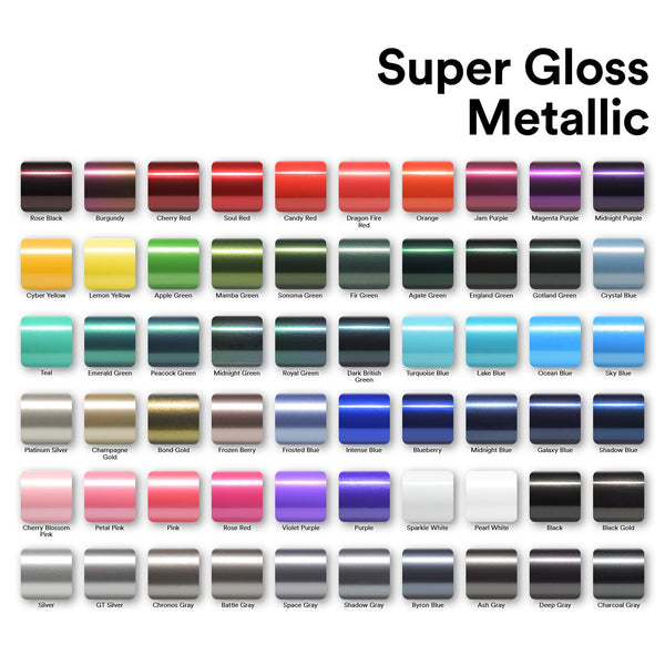 Super Gloss Metallic Deep Gray Vinyl Wrap