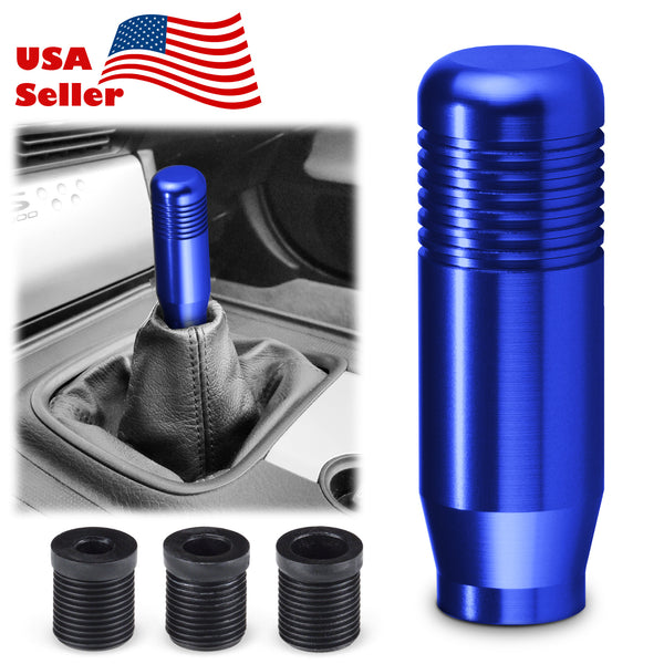 Universal Shifter Shift Knob Chrome Aluminum Manual Stick Lever Stick (Blue / Gold / Gray / Purple / Red / Silver)(3.5 in / 5 in / 7 in)
