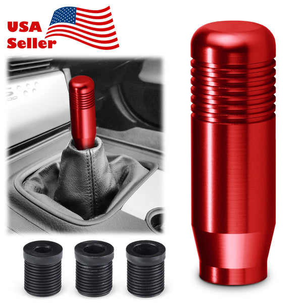 Universal Shifter Shift Knob Chrome Aluminum Manual Stick Lever Stick (Blue / Gold / Gray / Purple / Red / Silver)(3.5 in / 5 in / 7 in)