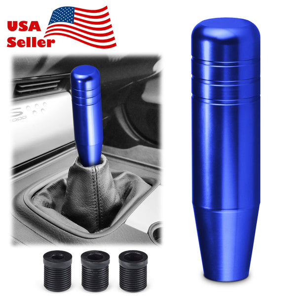 Universal Shifter Shift Knob Chrome Aluminum Manual Stick Lever Stick (Blue / Gold / Gray / Purple / Red / Silver)(3.5 in / 5 in / 7 in)