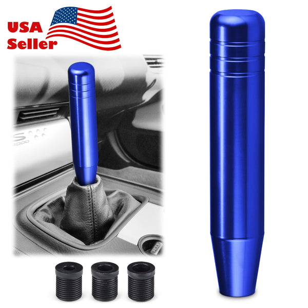 Universal Shifter Shift Knob Chrome Aluminum Manual Stick Lever Stick (Blue / Gold / Gray / Purple / Red / Silver)(3.5 in / 5 in / 7 in)