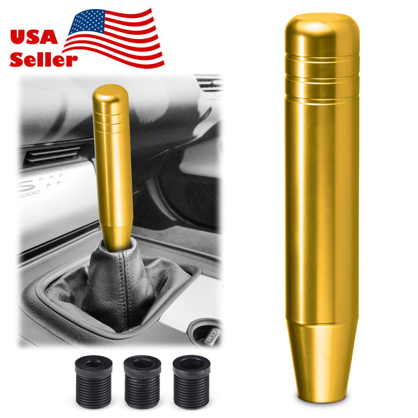 Universal Shifter Shift Knob Chrome Aluminum Manual Stick Lever Stick (Blue / Gold / Gray / Purple / Red / Silver)(3.5 in / 5 in / 7 in)