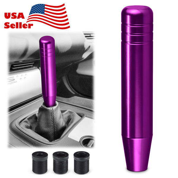 Universal Shifter Shift Knob Chrome Aluminum Manual Stick Lever Stick (Blue / Gold / Gray / Purple / Red / Silver)(3.5 in / 5 in / 7 in)