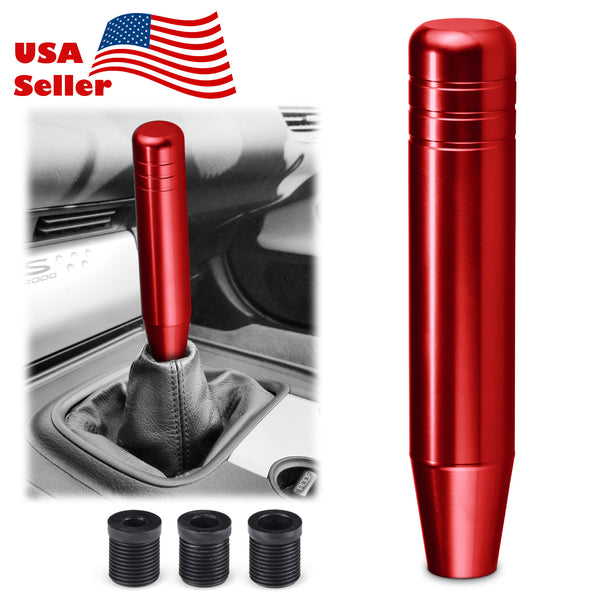 Universal Shifter Shift Knob Chrome Aluminum Manual Stick Lever Stick (Blue / Gold / Gray / Purple / Red / Silver)(3.5 in / 5 in / 7 in)