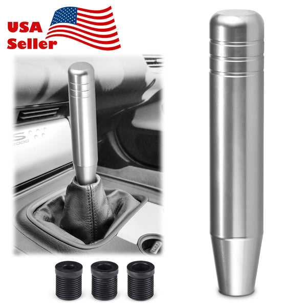 Universal Shifter Shift Knob Chrome Aluminum Manual Stick Lever Stick (Blue / Gold / Gray / Purple / Red / Silver)(3.5 in / 5 in / 7 in)