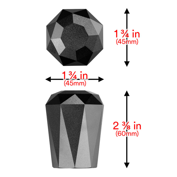 Universal Diamond Shifter Shift Knob Chrome Aluminum Manual Stick Lever Stick PC-SK169 (Black / Blue / Burnt / Gold / Neo Chrome / Purple / Red / Silver)