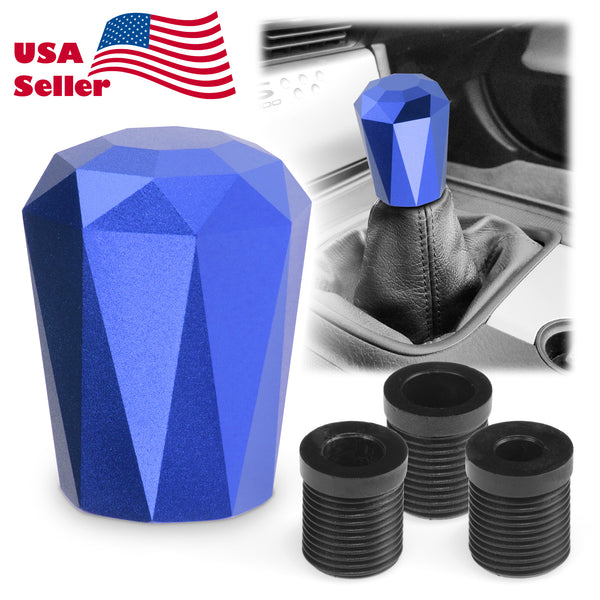 Universal Diamond Shifter Shift Knob Chrome Aluminum Manual Stick Lever Stick PC-SK169 (Black / Blue / Burnt / Gold / Neo Chrome / Purple / Red / Silver)
