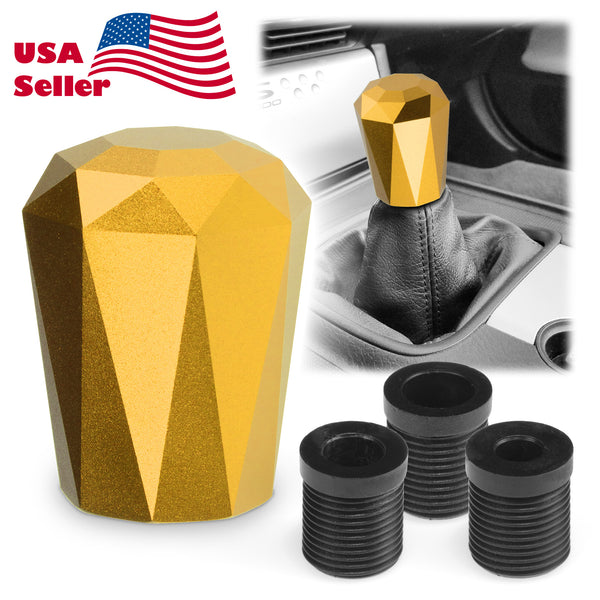 Universal Diamond Shifter Shift Knob Chrome Aluminum Manual Stick Lever Stick PC-SK169 (Black / Blue / Burnt / Gold / Neo Chrome / Purple / Red / Silver)