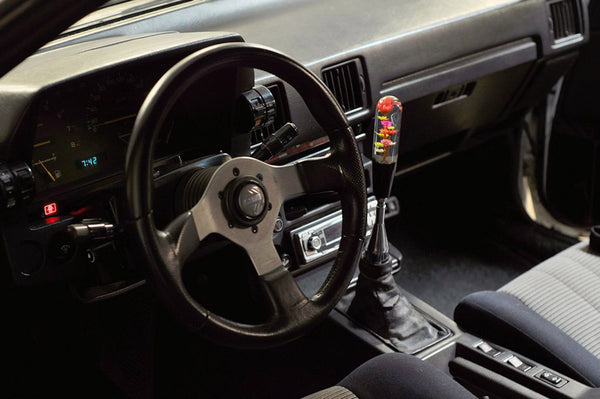 Universal Racing Clear Crystal Real Flowers Shift Knob (10cm / 15cm / 20cm)