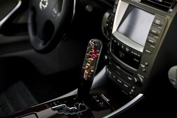 Universal Racing Clear Crystal Real Flowers Shift Knob (10cm / 15cm / 20cm)