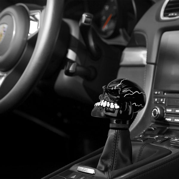 Universal Manual Wicked Skull Shift Knob (Black / Green / Red / Teal / Yellow)