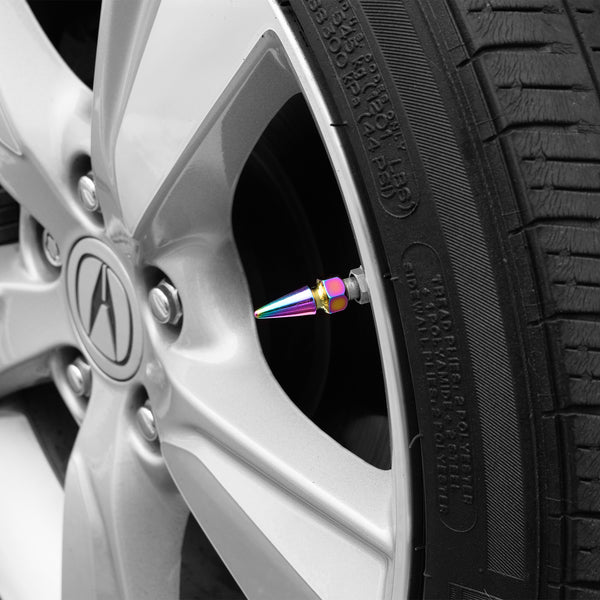 Long Spike Valve Cap TVC17 (Black / Blue / Bronze / Champagne Gold / Gold / Green / Gunmetal Gray / Neo Chrome / Purple / Red / Silver)