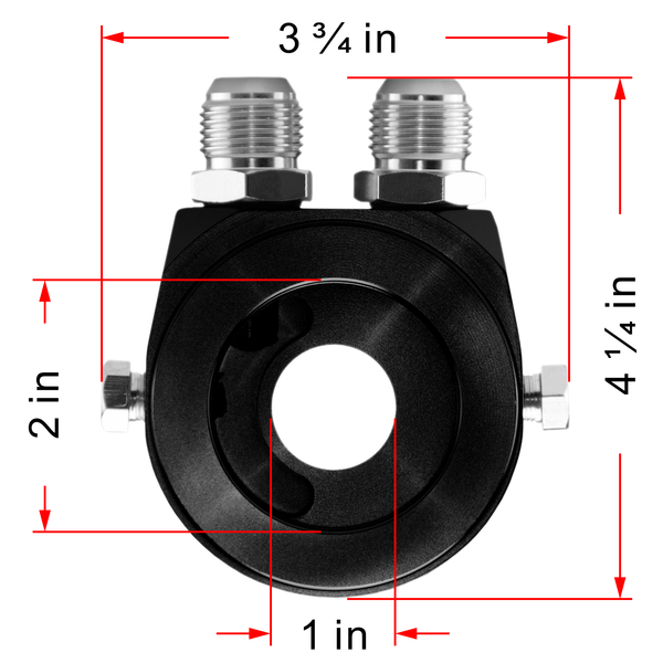 Engine Oil Filter Cooler Adapter (Black / Blue / Gold / Purple / Red / Silver)