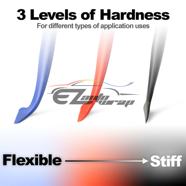 3pcs Tuck Tool Micro Squeegee Hard Medium Soft