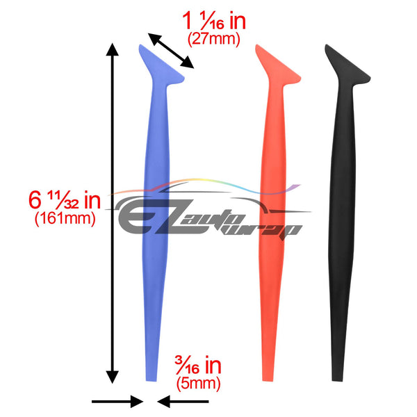 3pcs Tuck Tool Micro Squeegee Hard Medium Soft