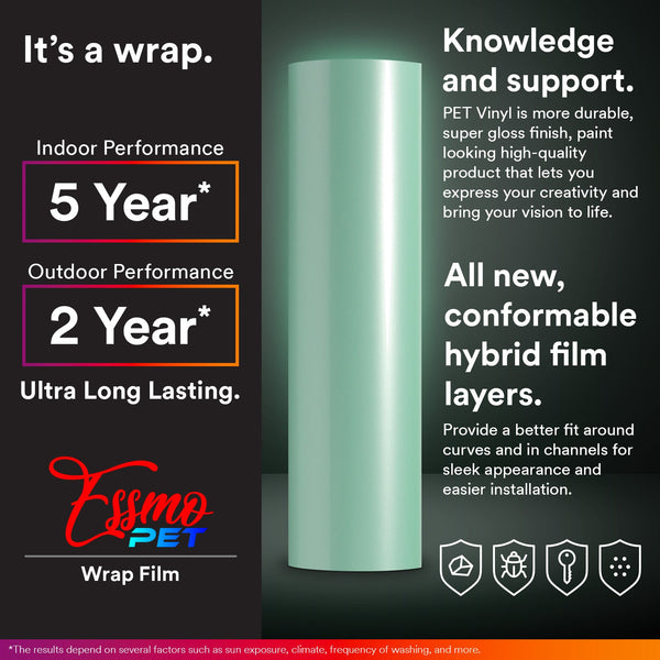 PET Super Gloss Pearlescent Mint Green Vinyl Wrap