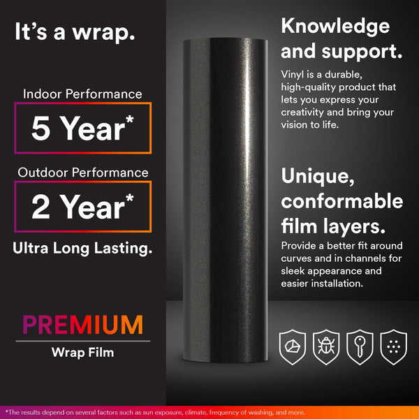 Super Gloss Metallic Platinum Silver Vinyl Wrap