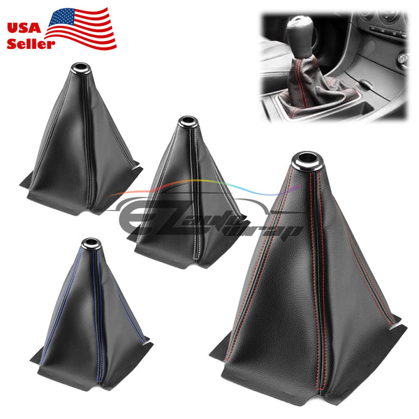 Shifter Boot Cover Black PVC Leather SBC01 (with 4 color of stitches)