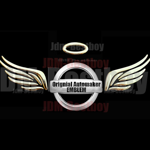 3D Angel Wings Decal Sticker Emblem (Chrome Wing / Gold Wing / Red Chrome / Cute Chrome)